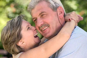 Senoir couple smiling